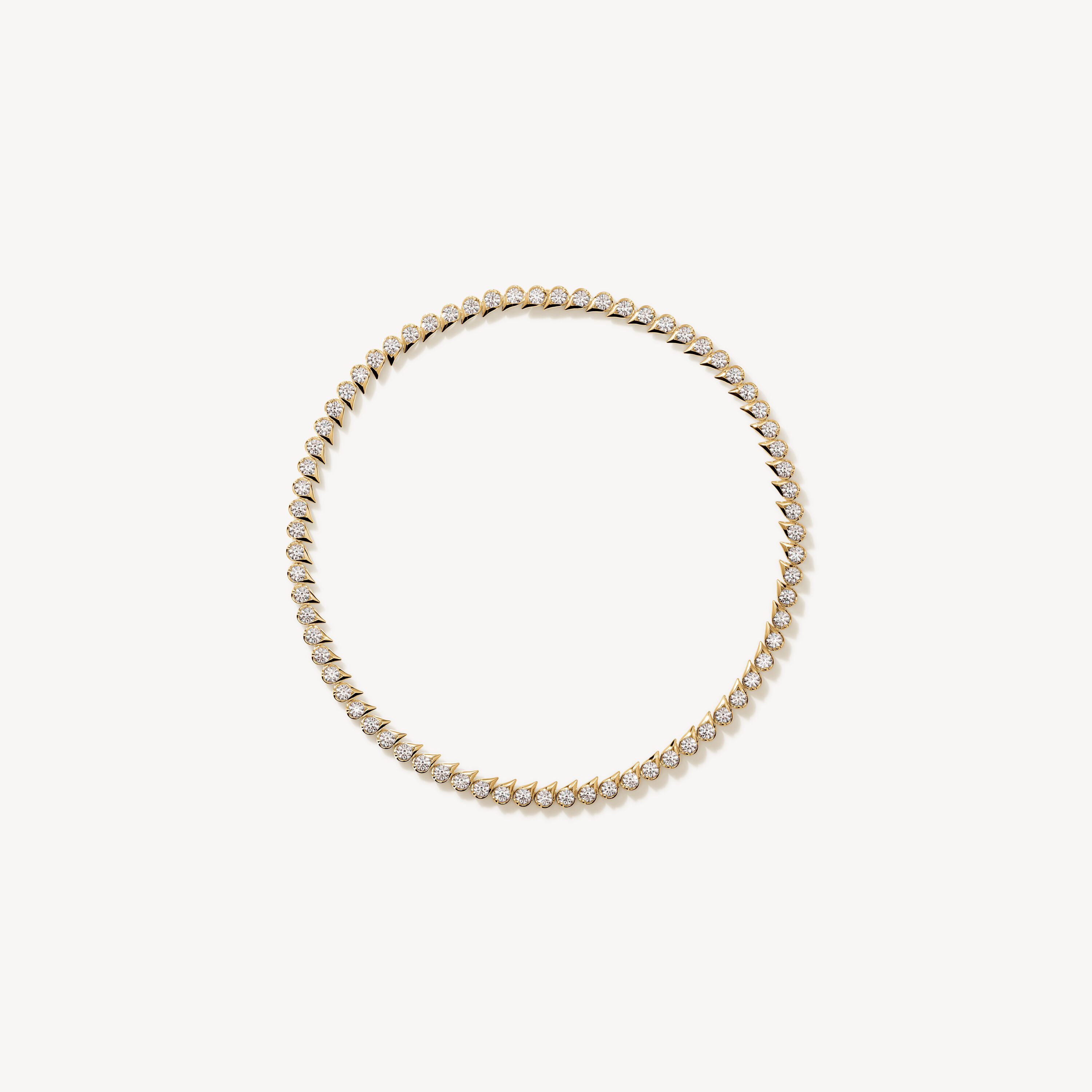 LU Droplet Uniform鑽石項鏈, 18K 黄金, large