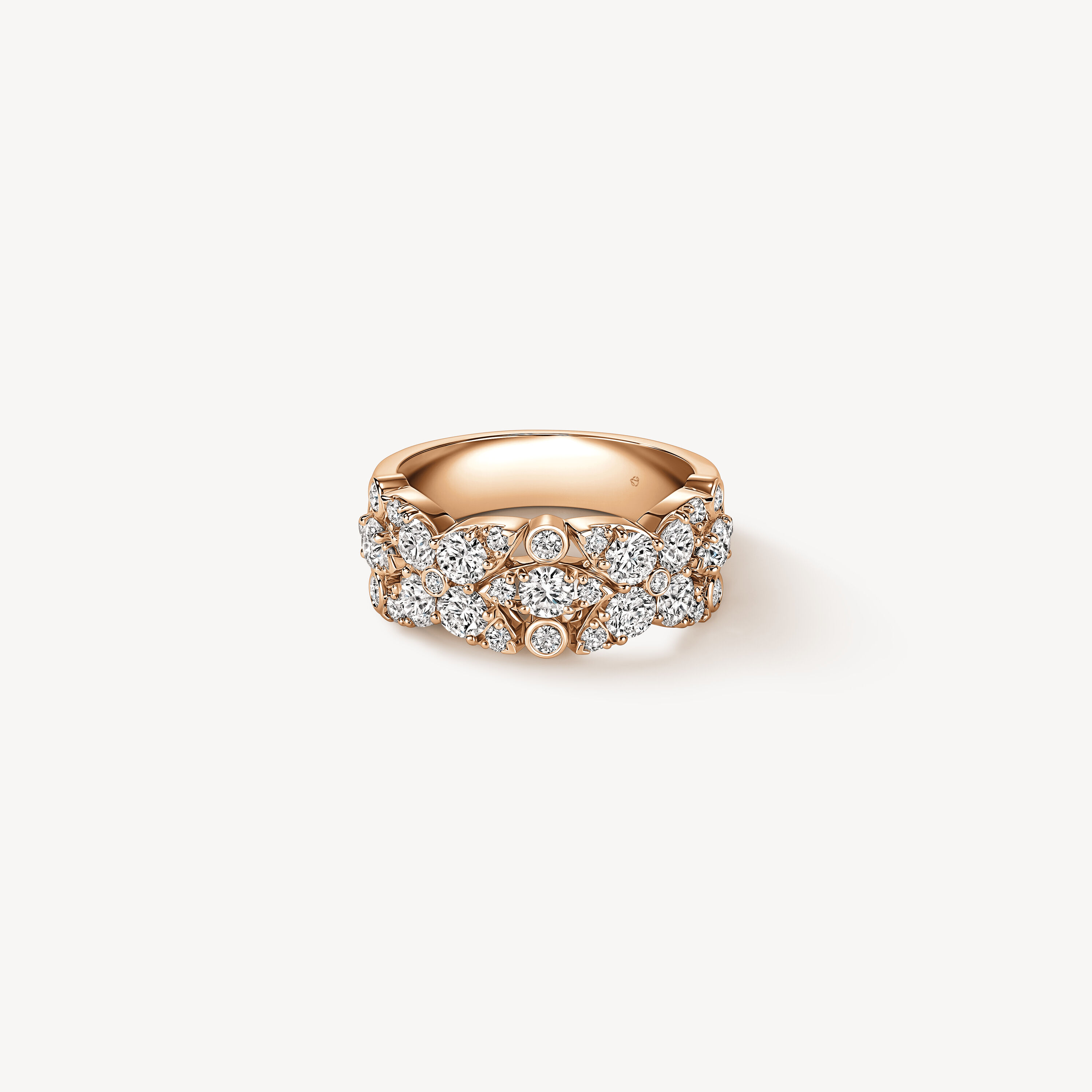 HOF Regal 鑽石戒指, 18K 玫瑰金, large