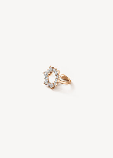 Aerial Open Sunburst 鑽石耳夾, 18K 玫瑰金 Aerial Open Sunburst 鑽石耳夾, 18K 玫瑰金, large