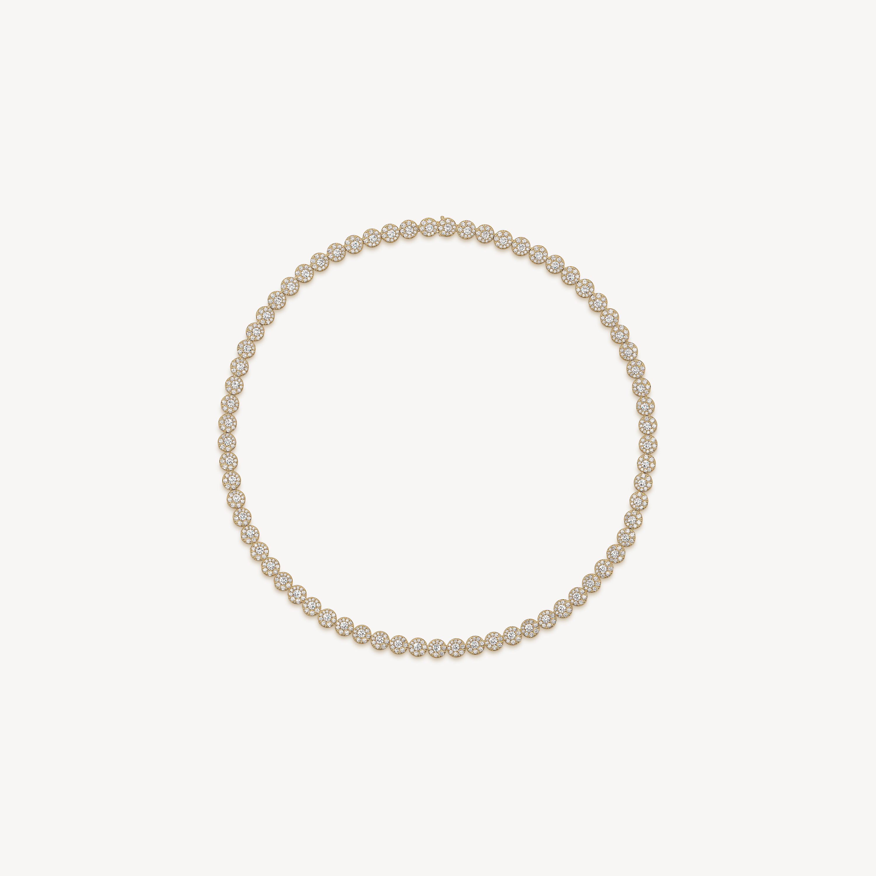 TESSA LINE NECKLACE, 18K Yellow Gold, large