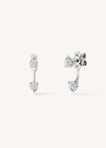 Aerial Floating 鑽石耳環, 18K 白金 Aerial Floating 鑽石耳環, 18K 白金, large