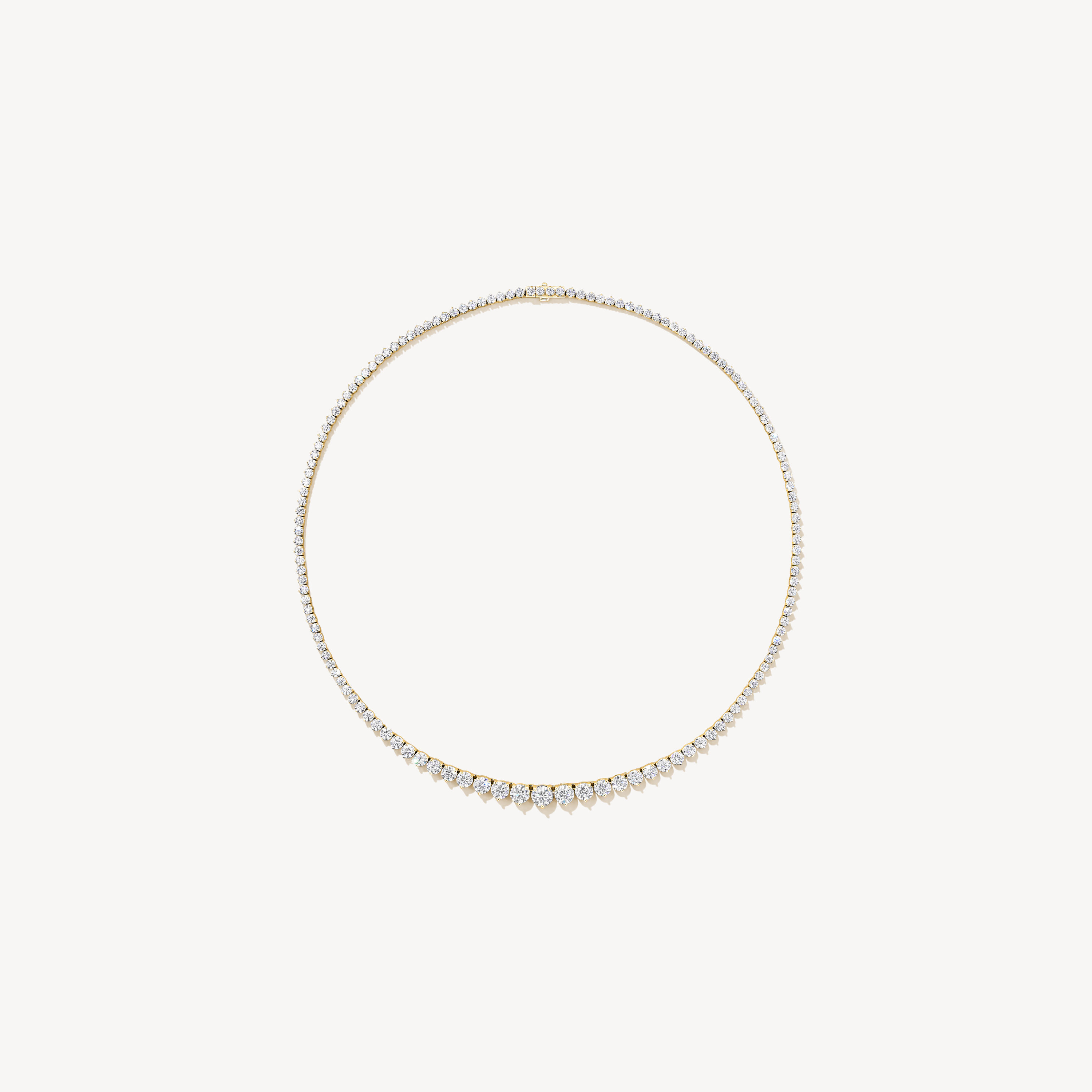 Temptation Three-Prong Necklace, 18K Yellow Gold, large