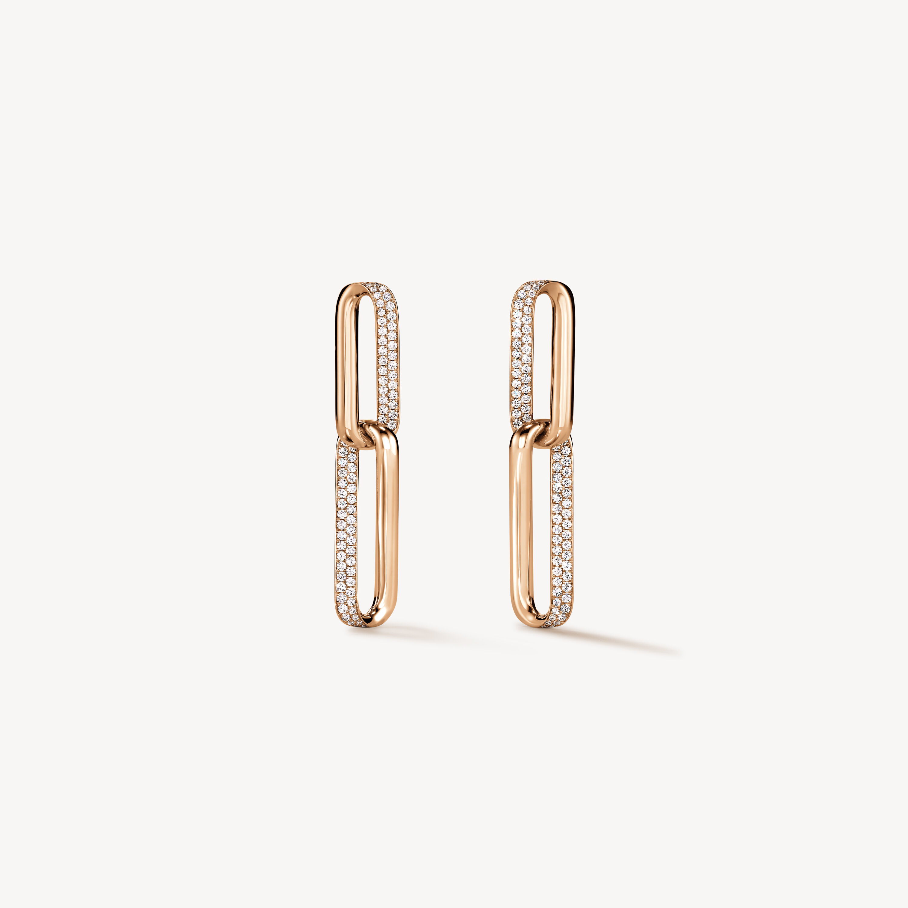 INSIDE/OUT Link 鑽石耳環（小）, 18K 玫瑰金, large