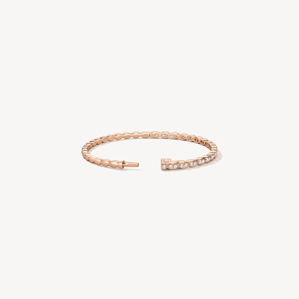 Lorelei Floral Diamond Bangle, 18K Rose Gold, large