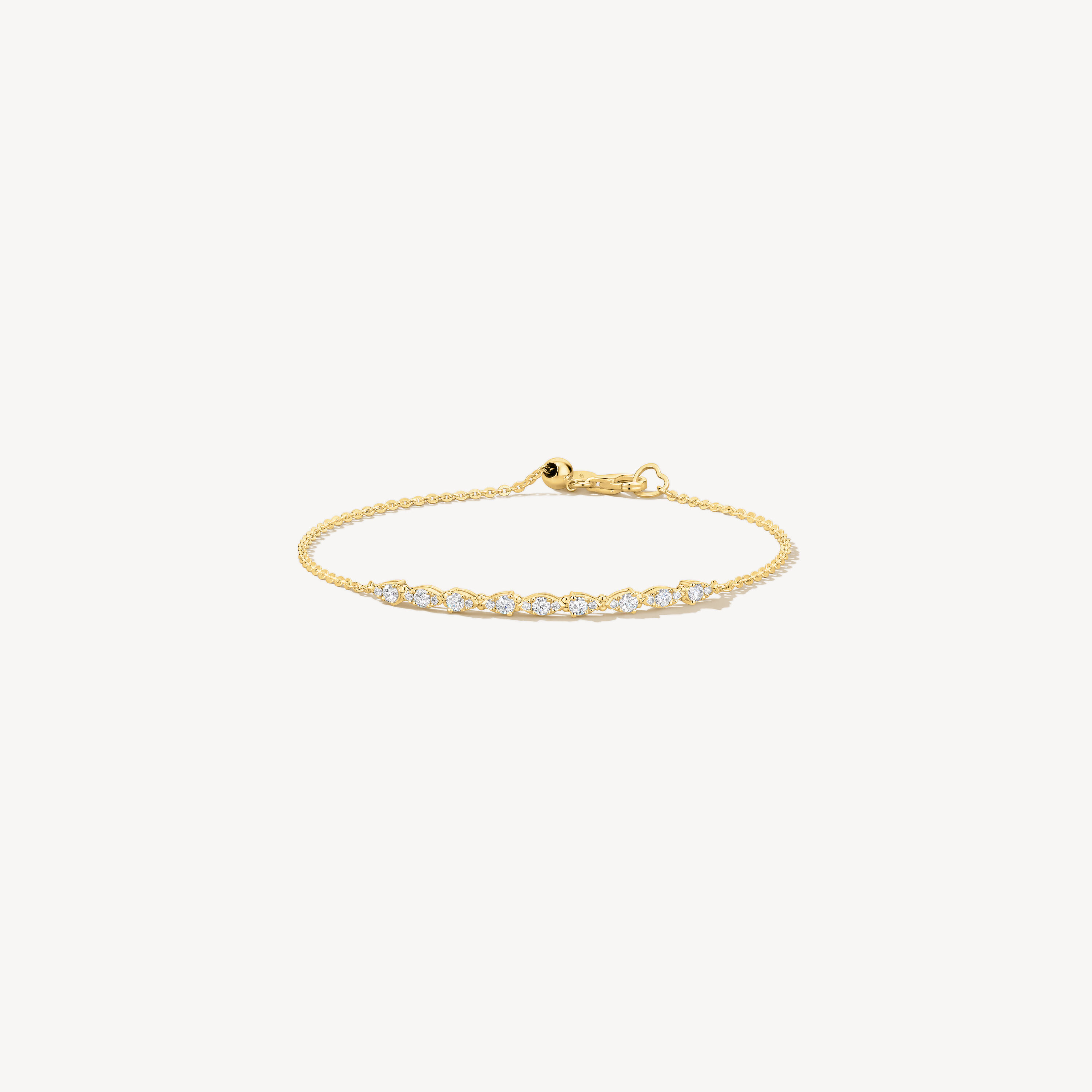 Aerial Dewdrop Bracelet, 18K Yellow Gold, large