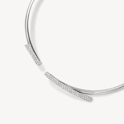 INSIDE/OUT Diamond Flip Choker, 18K White Gold, large