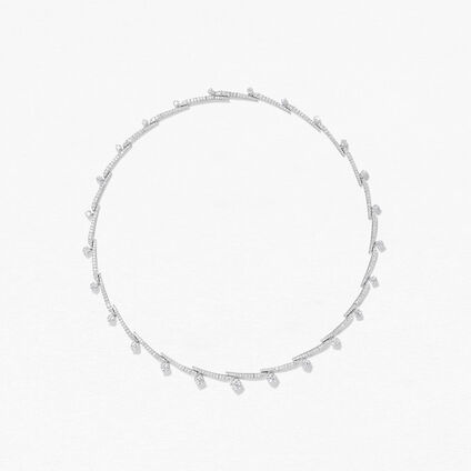 Vela Crossover French Cut Pavé 鑽石項鏈​, , large