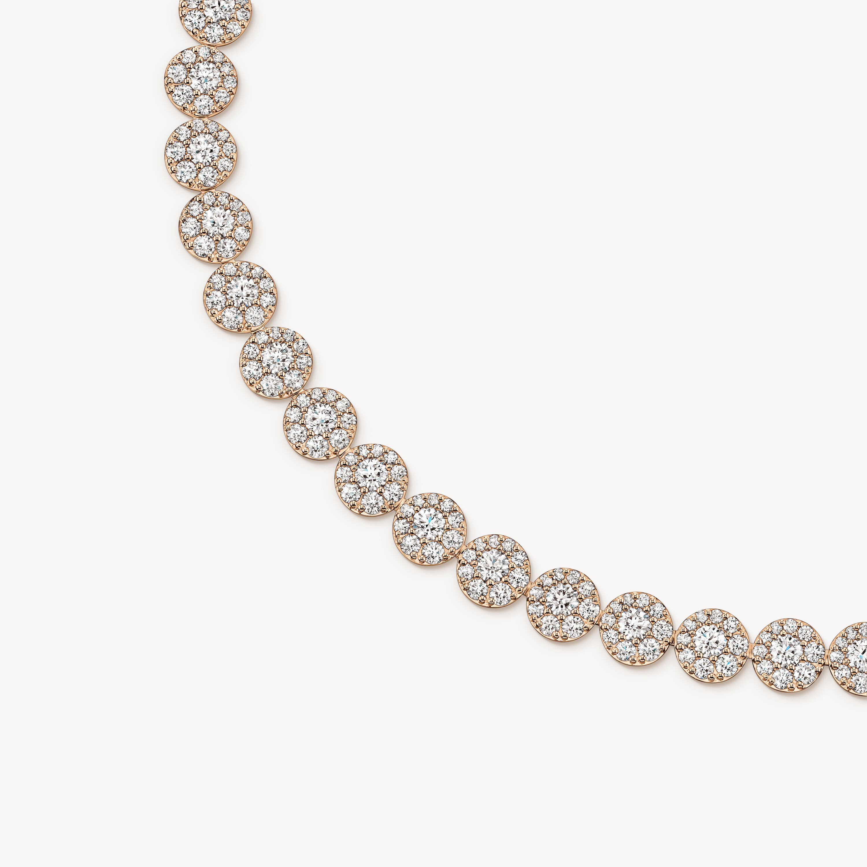 Tessa Line Necklace, 18K Rose Gold, large