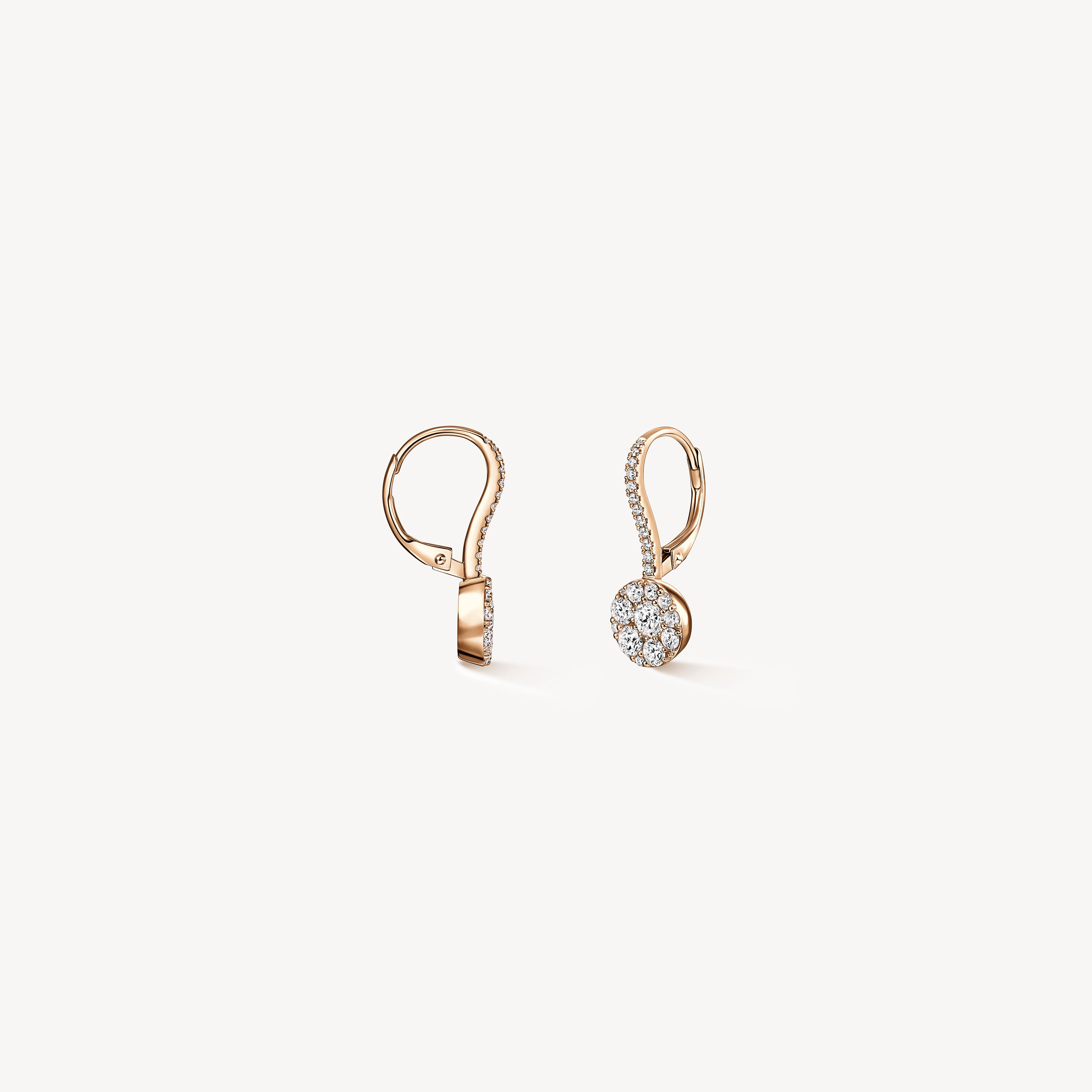 Tessa Leverback Earrings, 18K Rose Gold, large