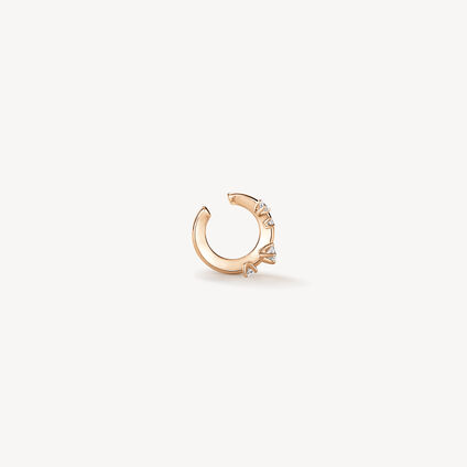 BARRE Floating 鑽石耳夾, 18K 玫瑰金, large