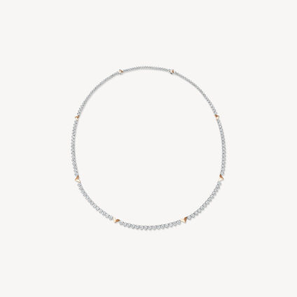 Copley Line 鑽石項鏈, 18K 白金和玫瑰金, large