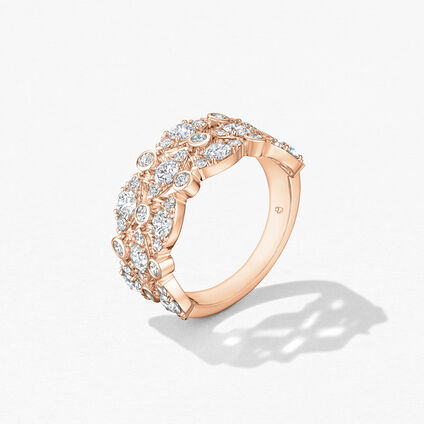 HOF Regal Bezel Triple Ring, 18K Rose Gold, large