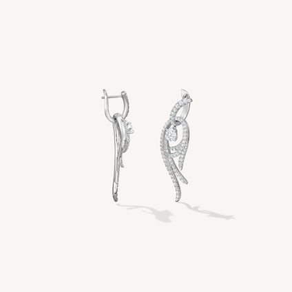 VELA Twisted Drop 鑽石耳環 (小), 18K 白金, large