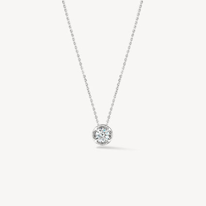 WHIMSICAL CIRCLE 鑽石項鏈, 18K 白金, large