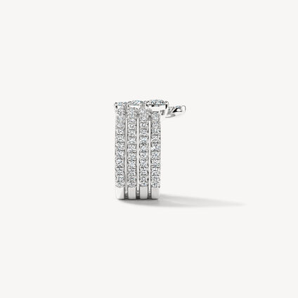 VELA French Cut Pav&eacute; Diamond Cocktail Ring, 18K White Gold, large