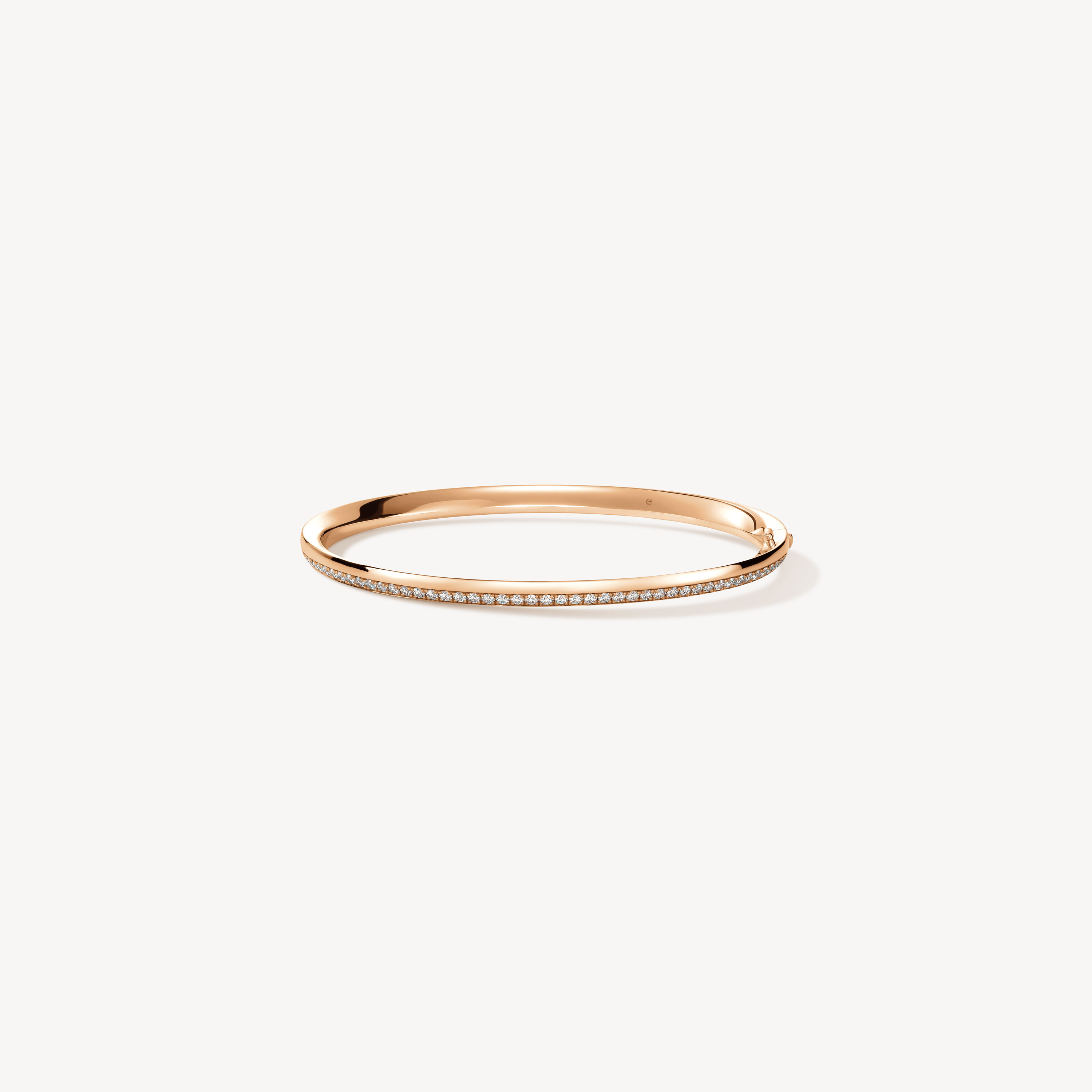 BARRE Pav&eacute; Bangle, 18K Rose Gold, large