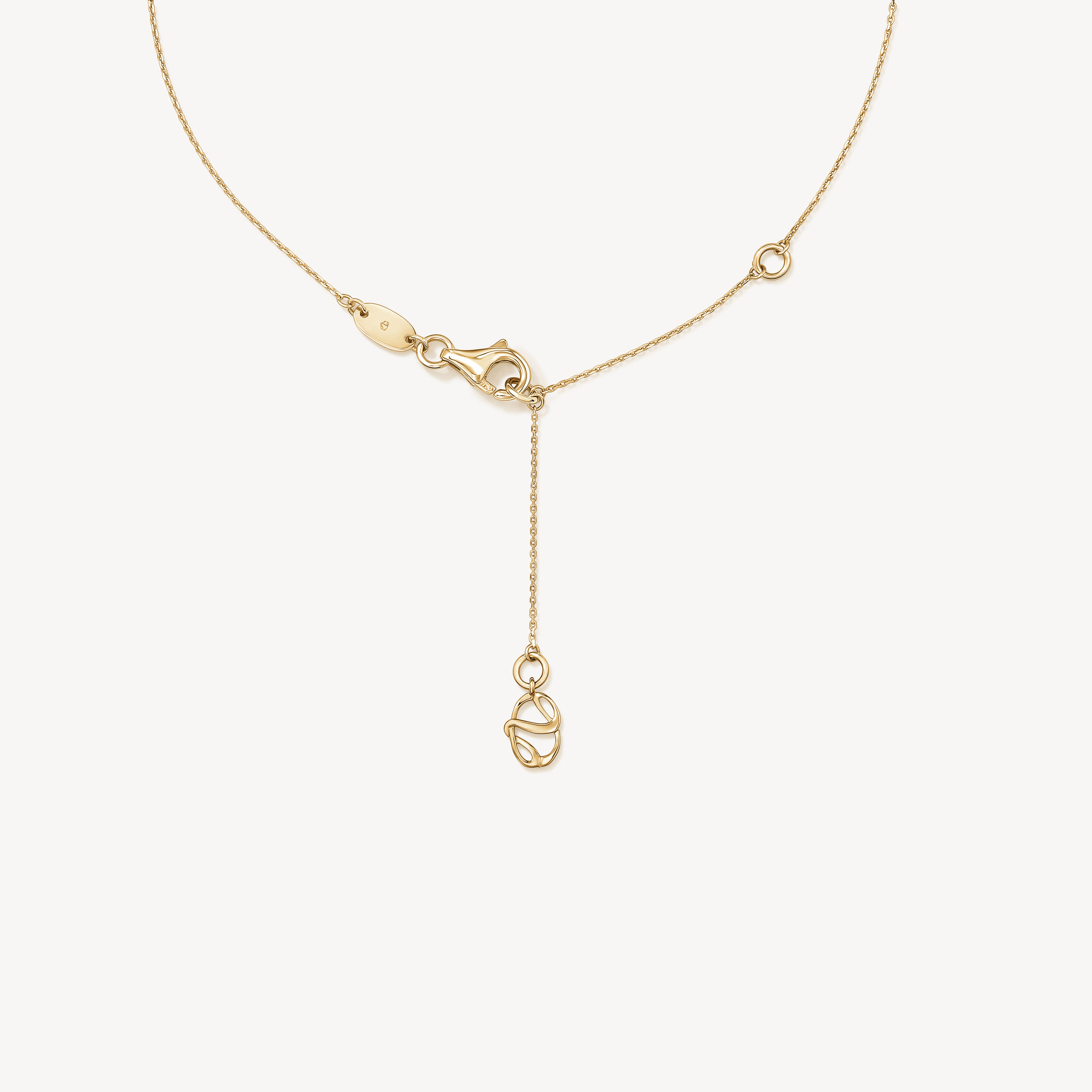 LU 鑽石項鏈, 18K 黄金, large