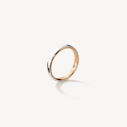 Fusion 結婚對戒, 鉑金和18K 玫瑰金, large