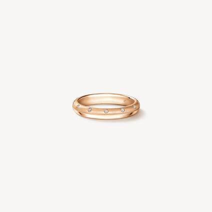 Love Satin Finish 結婚對戒, 18K 玫瑰金, large