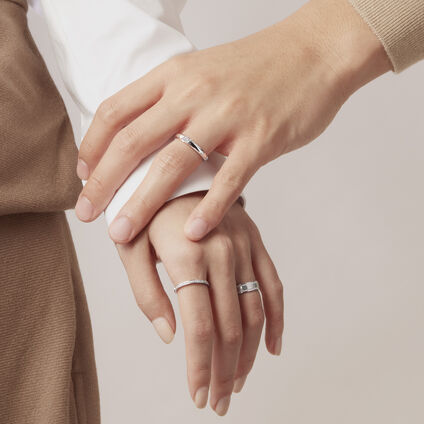 Witness Wedding Band, 18K Rose Gold, large