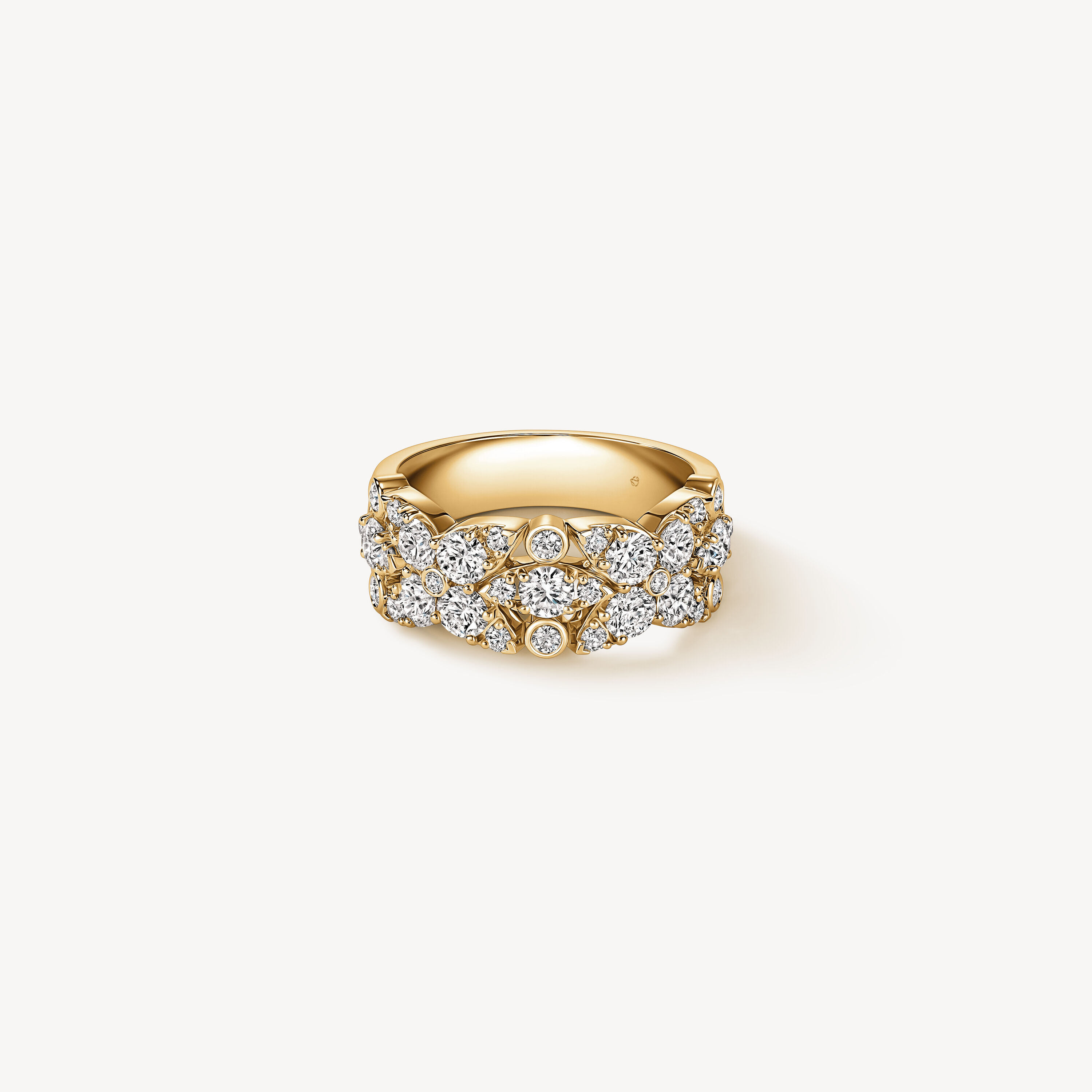 HOF Regal Diamond Ring, 18K Yellow Gold, large