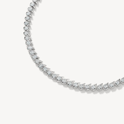 LU Droplet 雋雅鑽石項鍊, 18K 白金, large