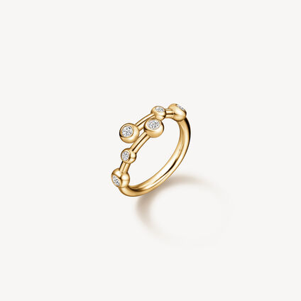 DREAM BYPASS RING, 18K Yellow Gold, large