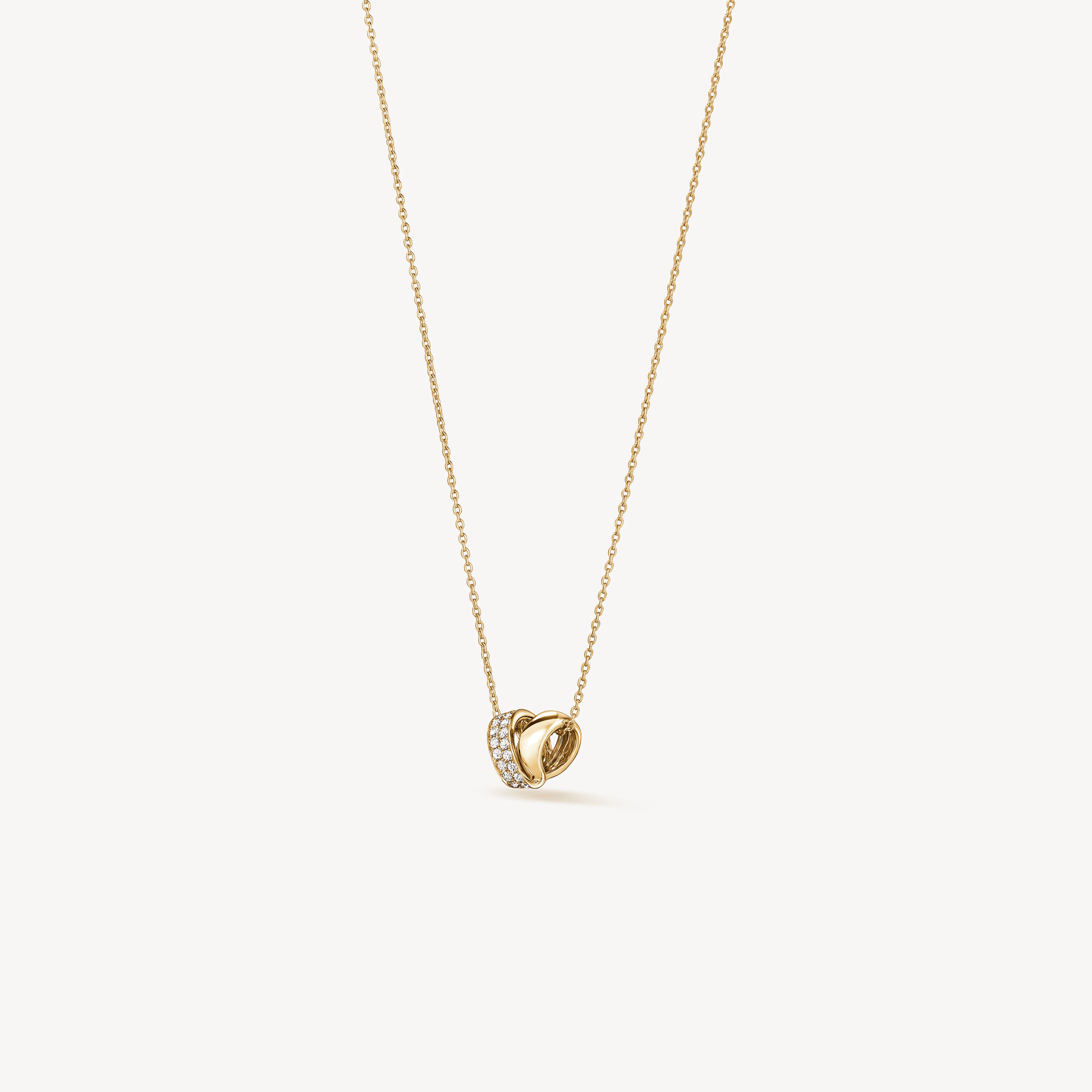 INSIDE/OUT Rondel Diamond Pendant Necklace, 18K Yellow Gold, large