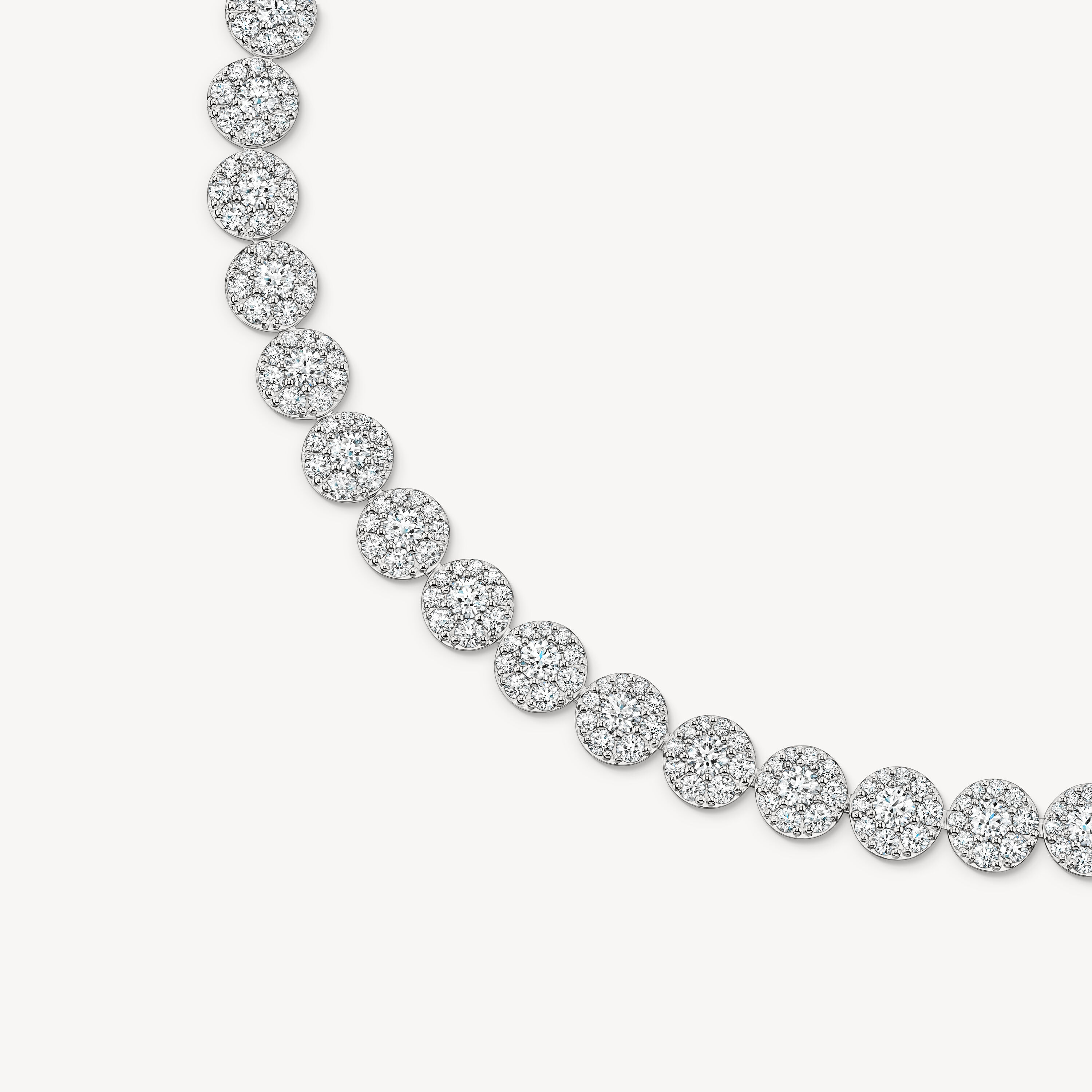 Tessa Line Necklace, 18K White Gold, large