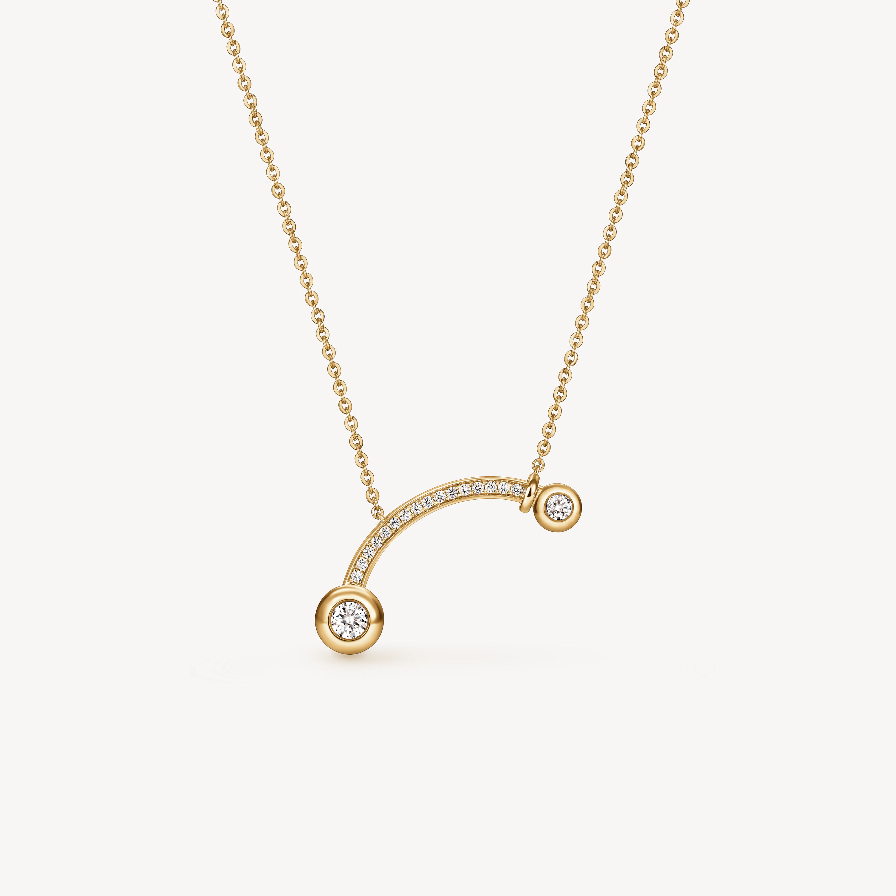 DREAM Comet Pendant Necklace, 18K Yellow Gold, large
