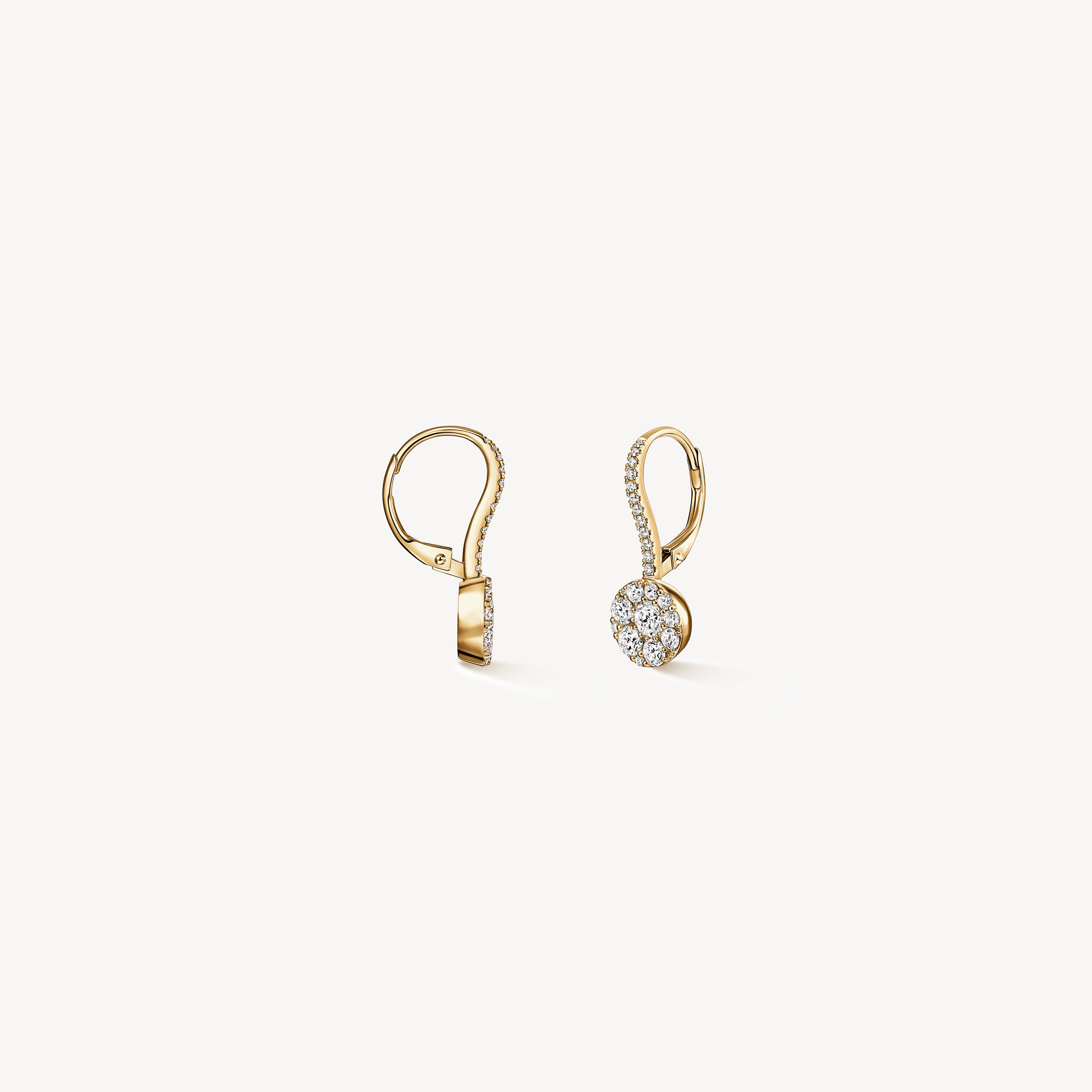 Tessa Leverback Earrings, 18K Yellow Gold, large