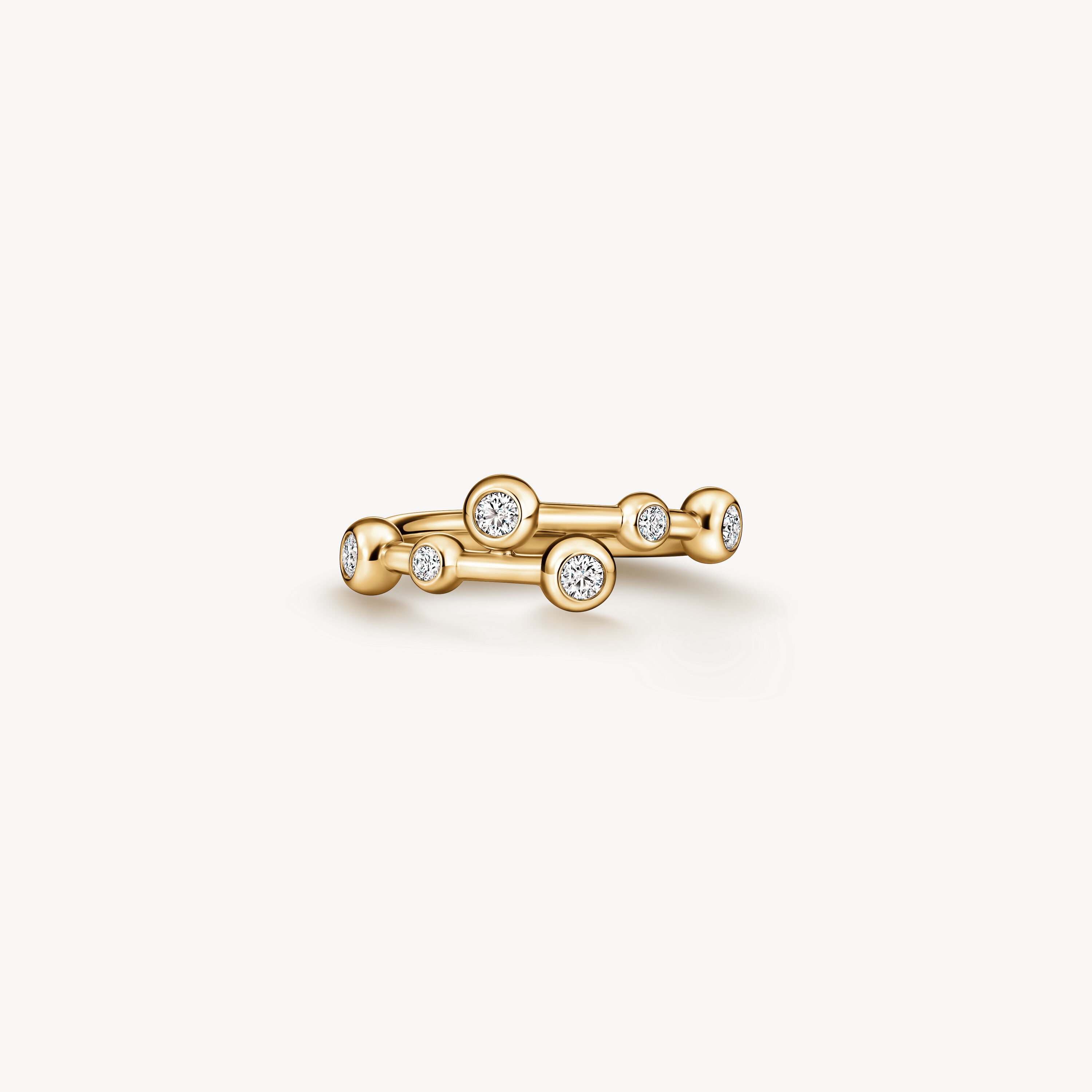 DREAM BYPASS RING, 18K Yellow Gold, large