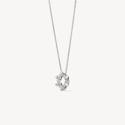 Aerial Open Sunburst Enhancer 鑽石項鏈, 18K 白金 Aerial Open Sunburst Enhancer 鑽石項鏈, 18K 白金, large