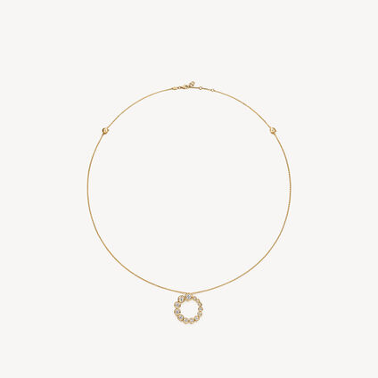 DREAM CIRCLE CONVERTIBLE PENDANT NECKLACE, 18K Yellow Gold, large