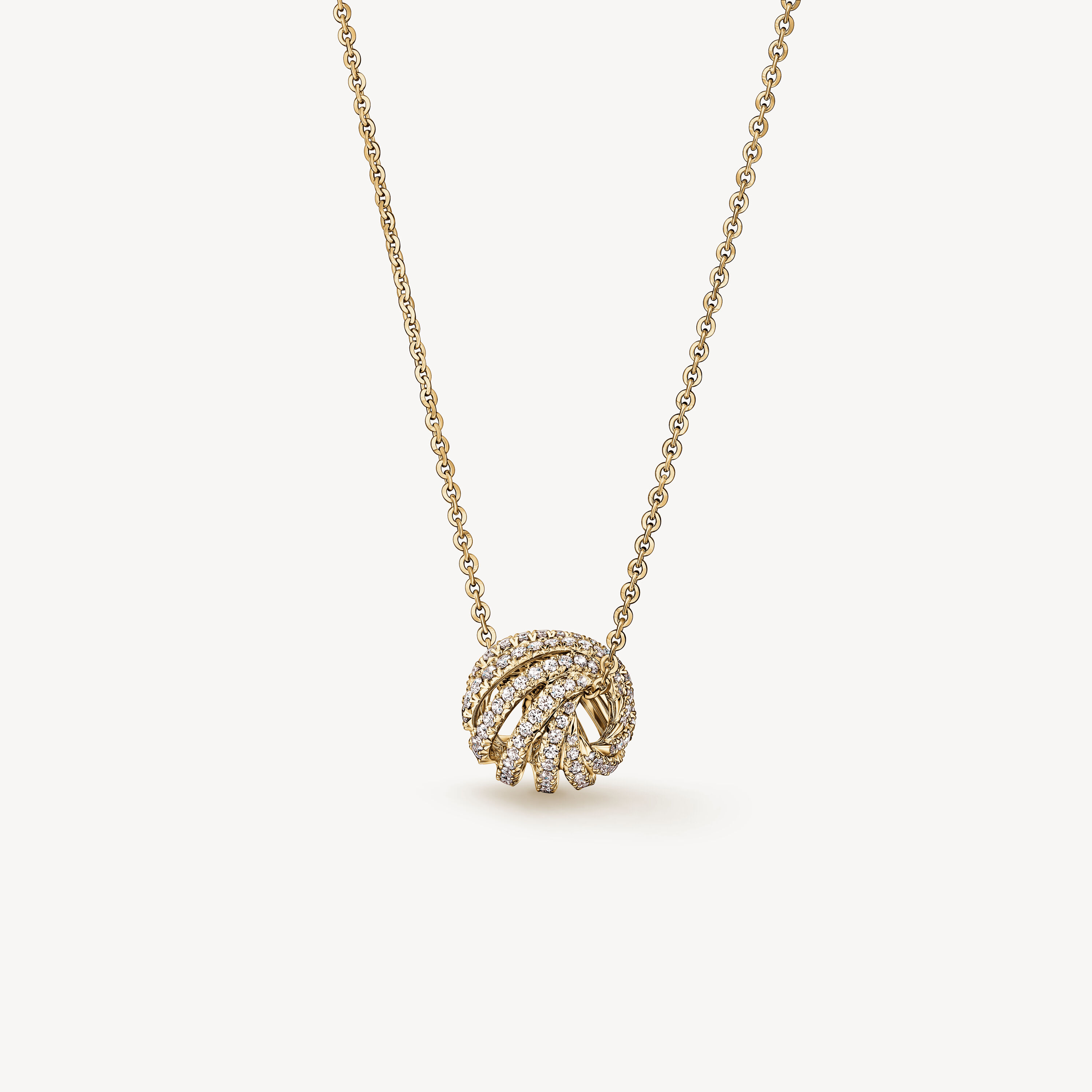 VELA Ethereal Rondel Pendant Necklace, 18K Yellow Gold, large