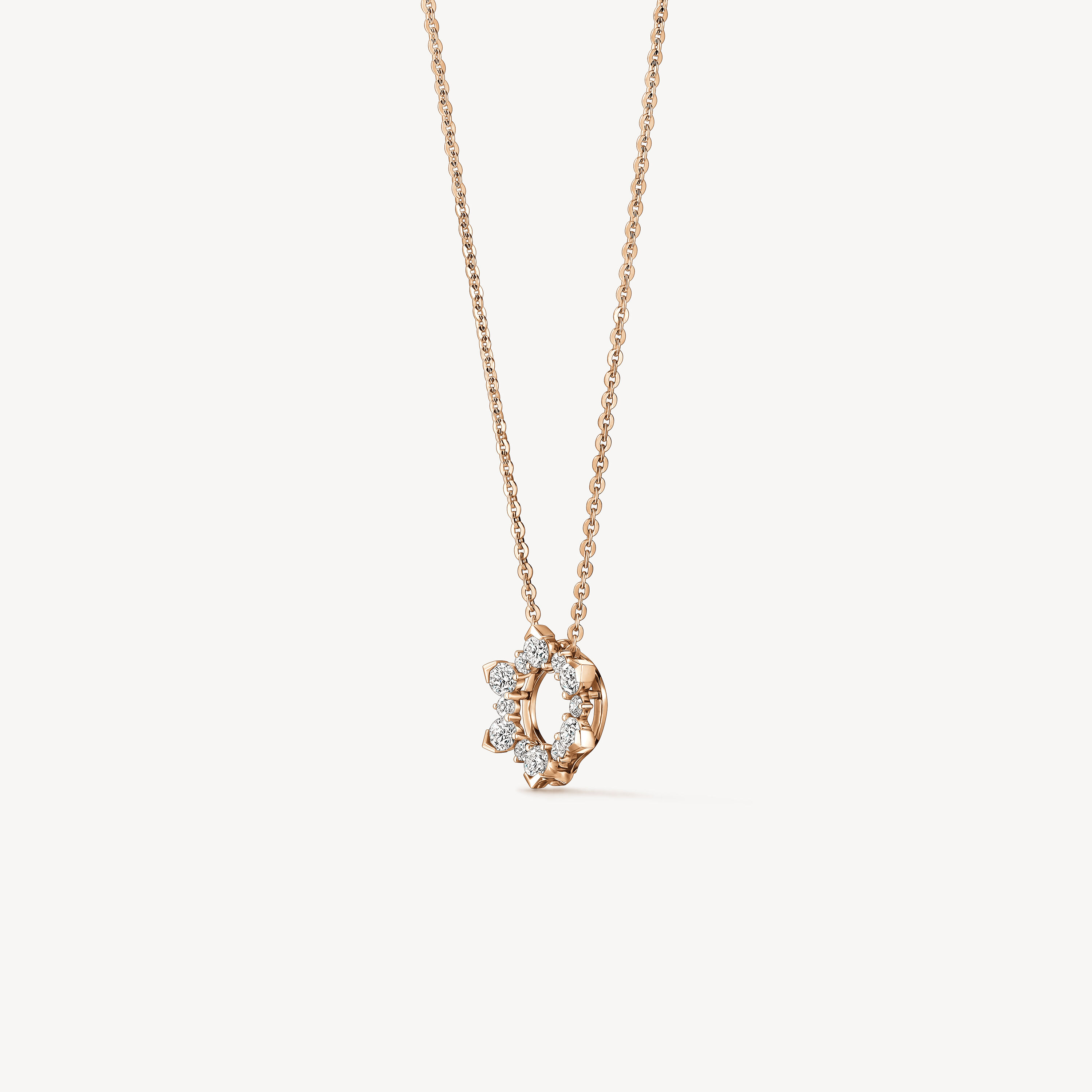 AERIAL Sunburst Enhancer Pendant Necklace, 18K Rose Gold, large