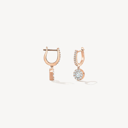 Fulfillment Diamond Drop Earrings, 18K Rose Gold, large