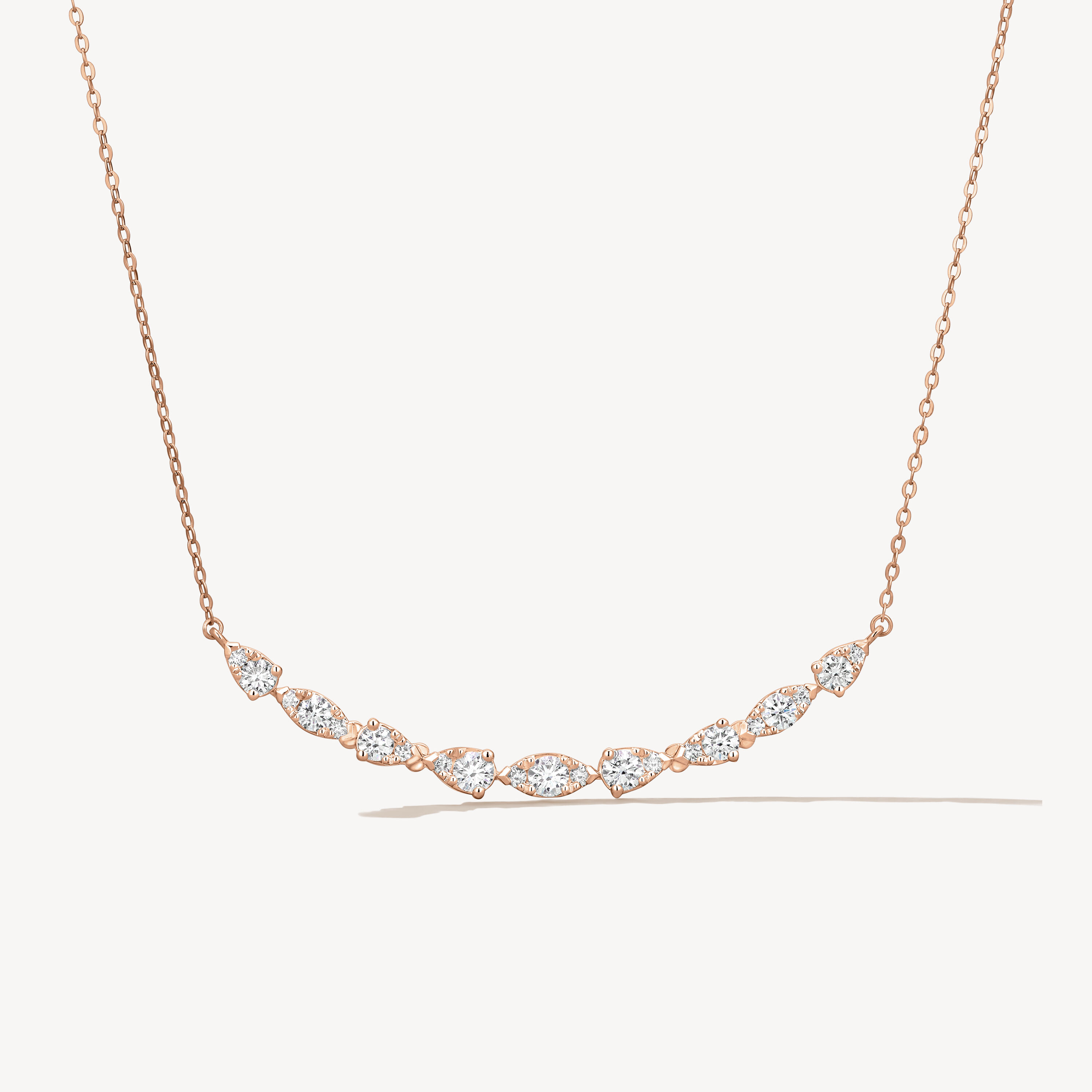 Aerial Dewdrop 鑽石項鏈（小）, 18K 玫瑰金, large