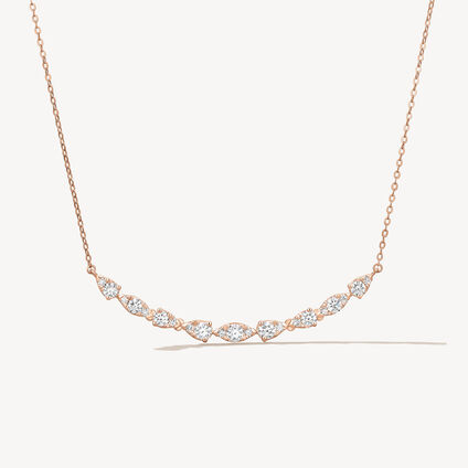 Aerial Dewdrop 鑽石項鏈（小）, 18K 玫瑰金, large