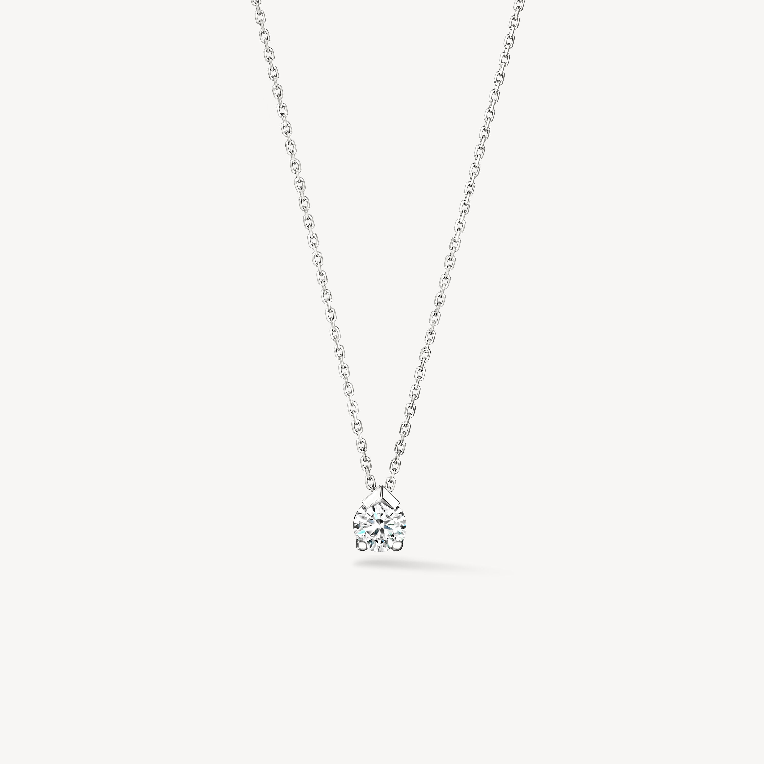 AERIAL 鑽石項鏈, 18K 白金, large