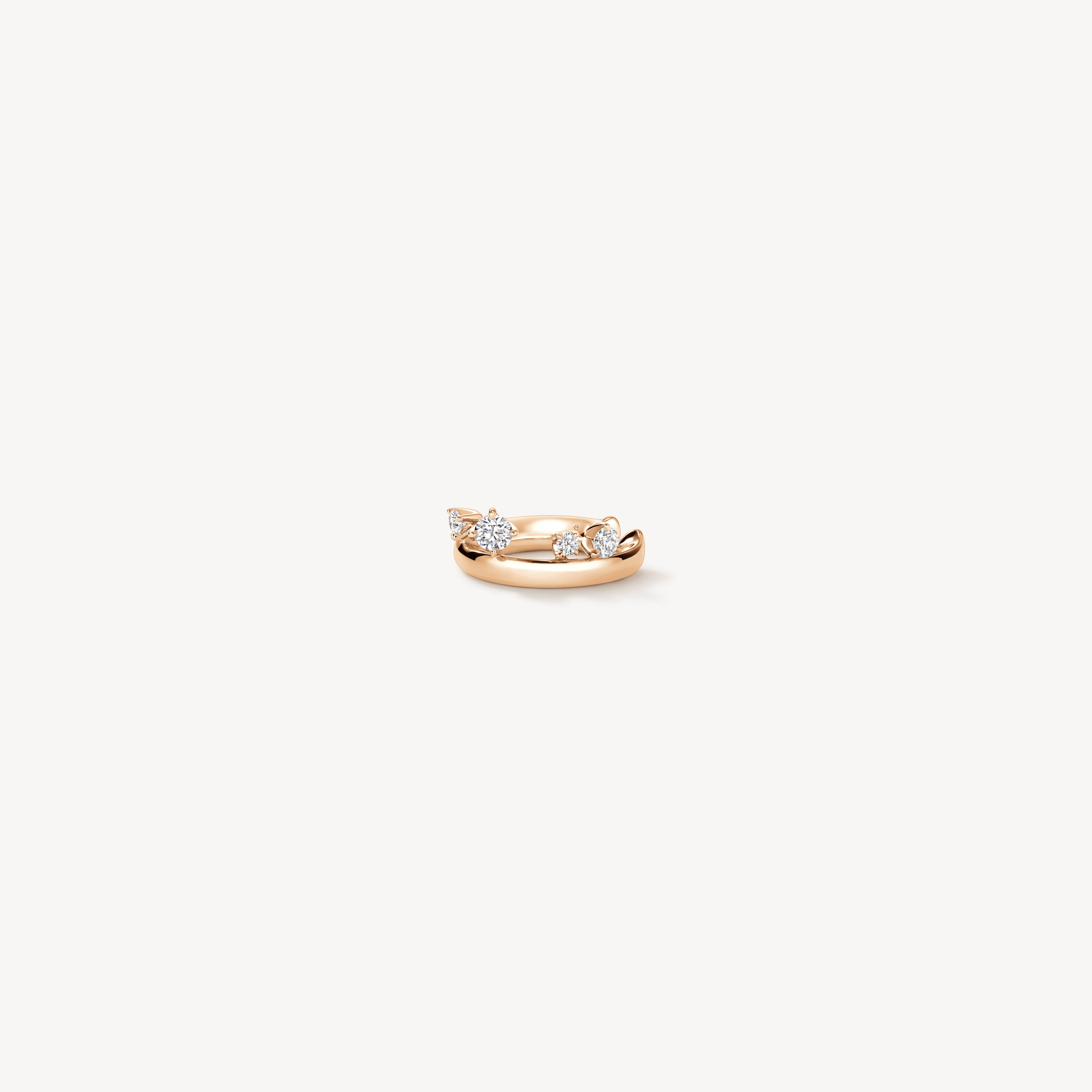 BARRE Floating 鑽石耳夾, 18K 玫瑰金, large