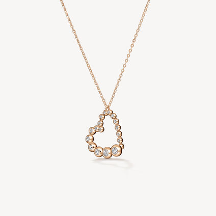 DREAM Heart Pendant Necklace &ndash; Small, 18K Rose Gold, large