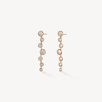 DREAM STILETTO FLOATING 鑽石耳環, 18K 玫瑰金, large