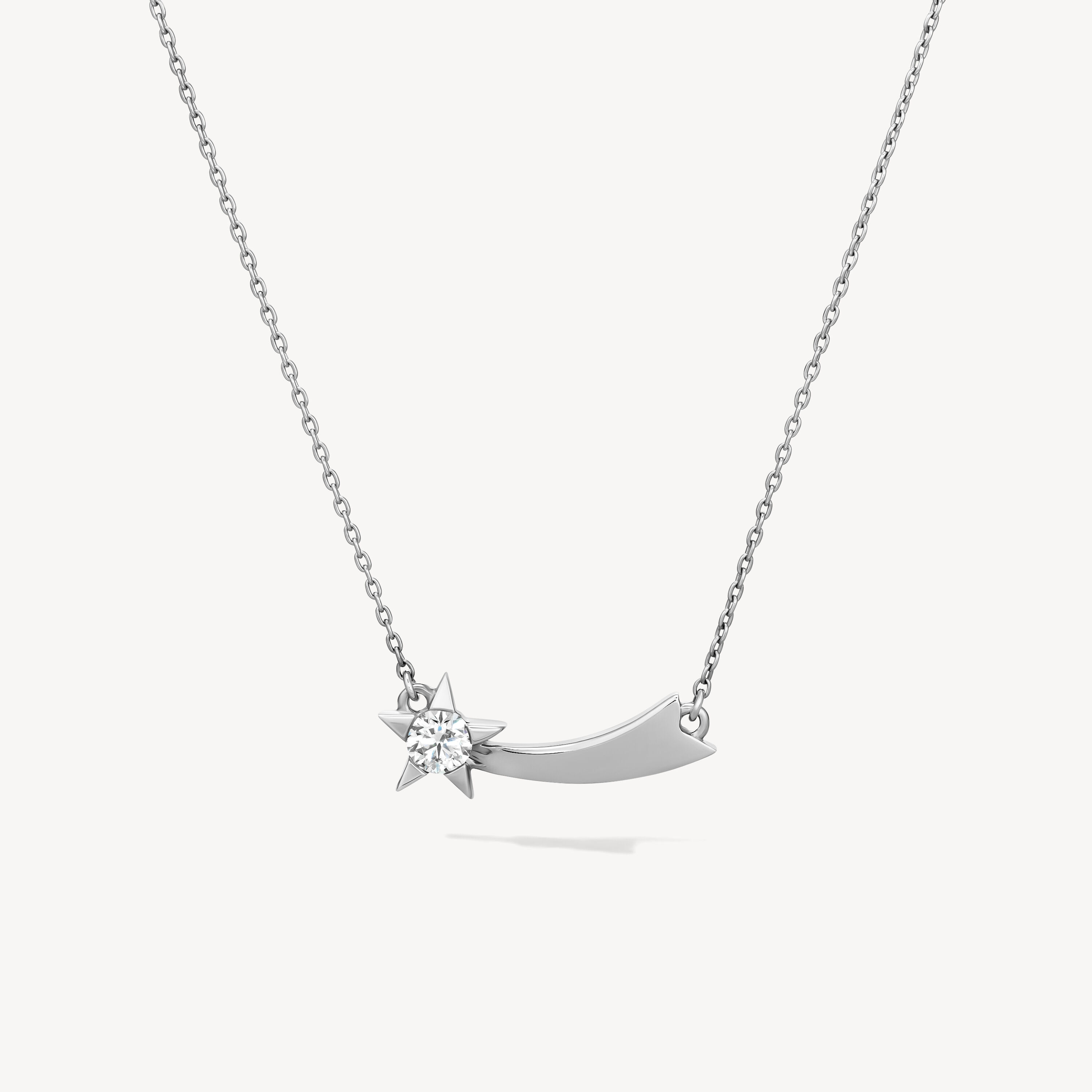 Illa 鑽石項鏈, 18K 白金, large