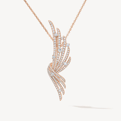 VELA French Cut Pav&eacute; Convertible Brooch, 18K Rose Gold, large