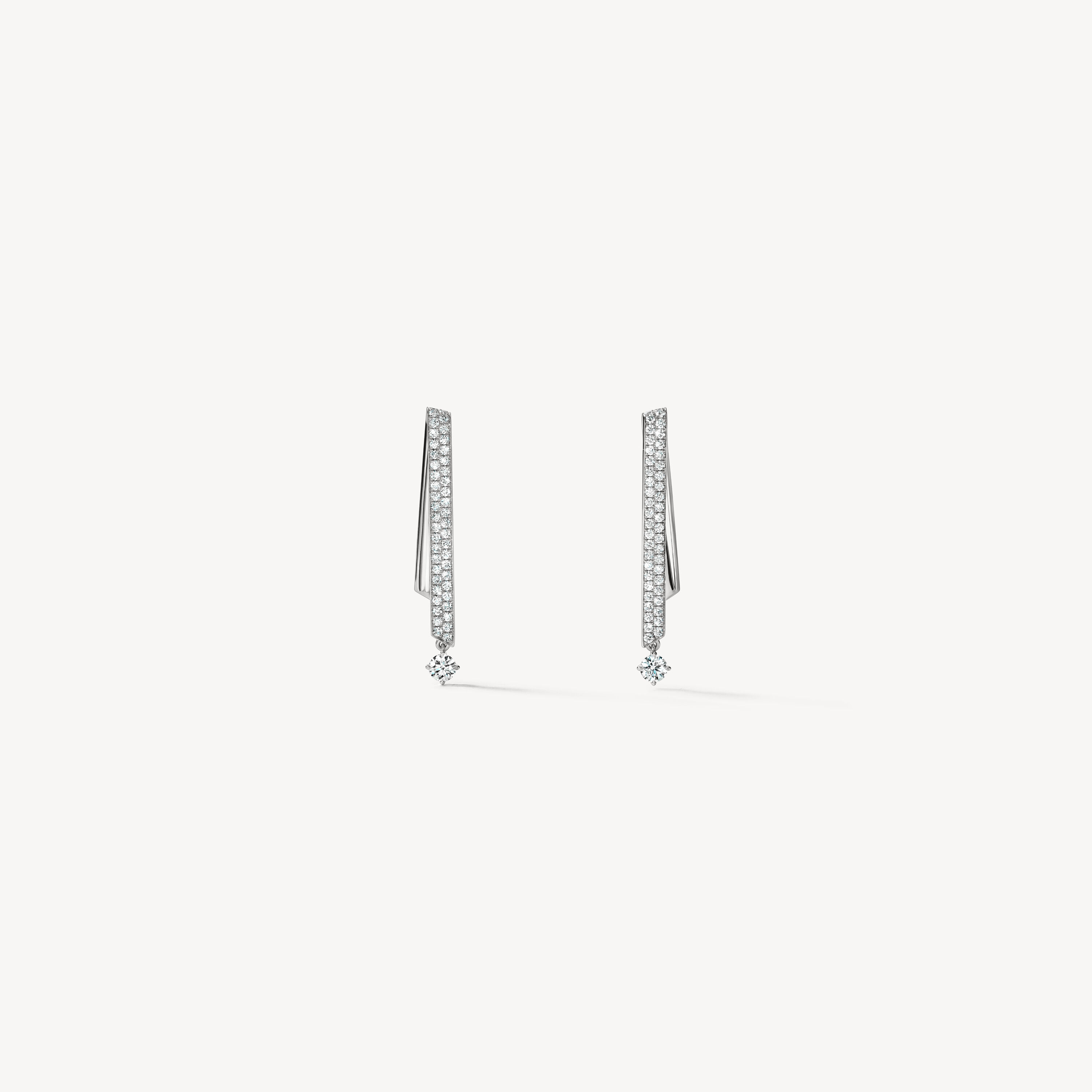 INSIDE/OUT Stiletto Flip 鑽石耳環(小), 18K 白金, large