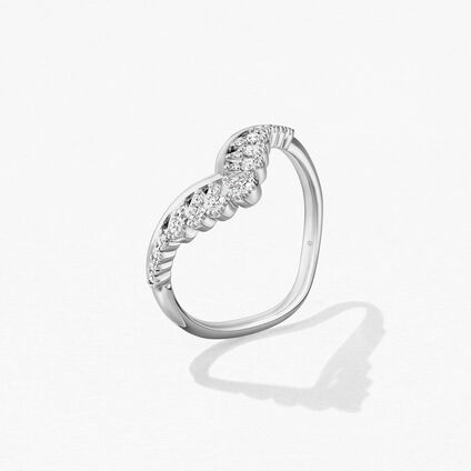 Behati Silhouette Power Band, 18K White Gold, large