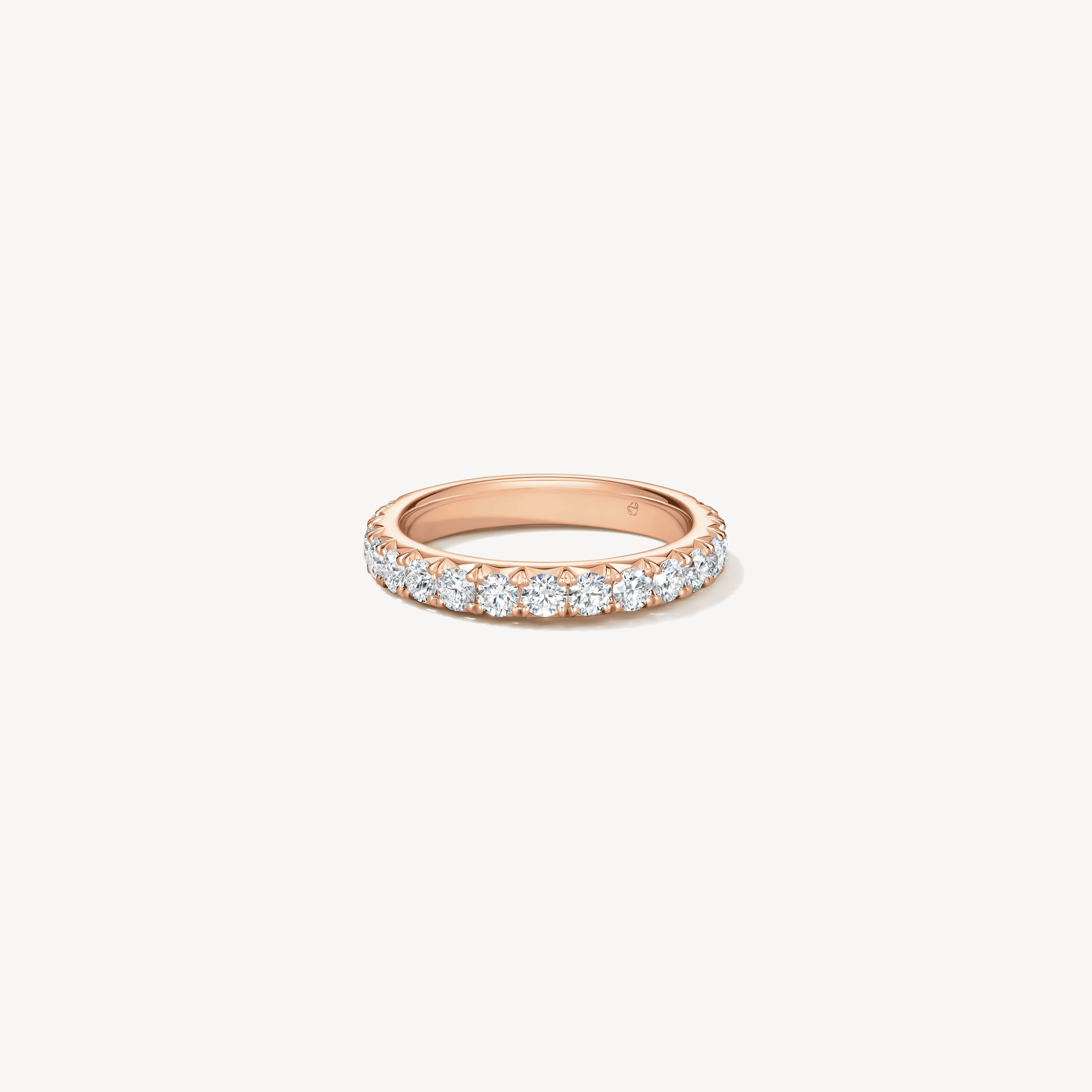 VELA French Cut Pav&eacute; 鑽石線戒　, 18K 玫瑰金, large