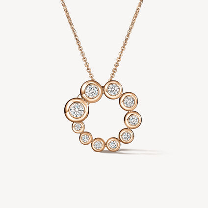 DREAM Circle 鑽石項鏈, 18K 玫瑰金, large