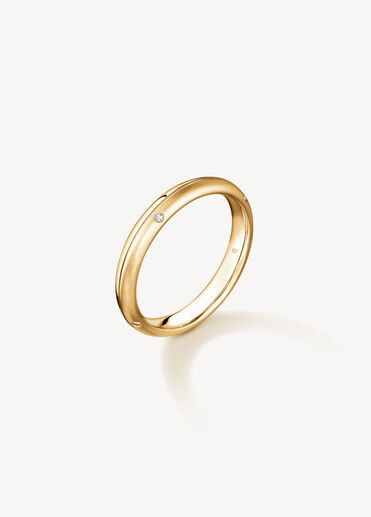 LOVE Satin Finish 結婚對戒, 18K 黄金 LOVE Satin Finish 結婚對戒, 18K 黄金, large